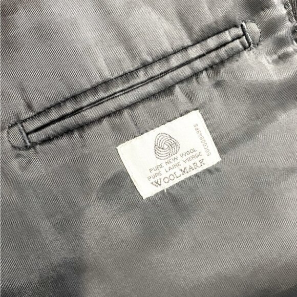 Bellissimo Black Pure New Wool Blazer Suit Jacket 46L - Picture 4 of 8